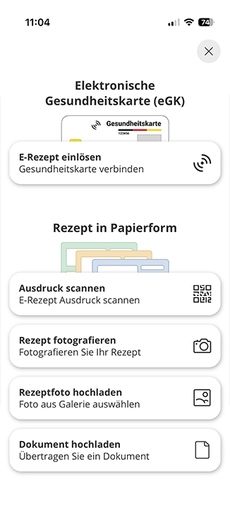 Screenshot der Kundenservice-Chat-Funktion der Petrisberg Apotheke-App mit Service-Optionen wie Route planen und Benachrichtigungsfunktion.